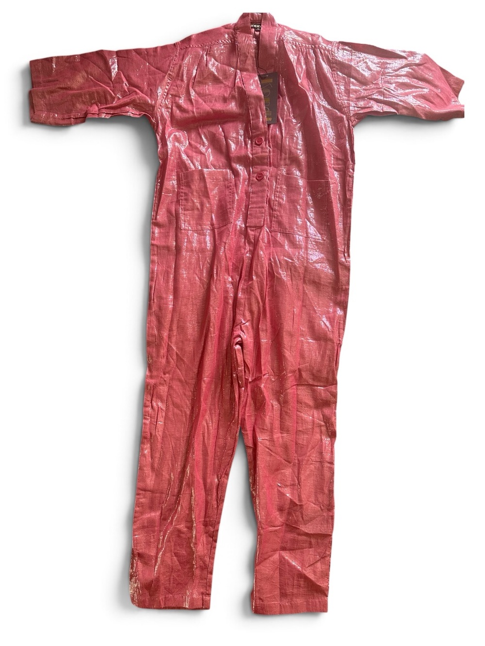 NWT Suzi Kondi Children’s Metallic Pink Jumpsuit / Spacesuit US10